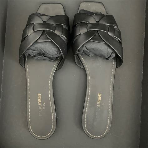 yves saint laurent nu pieds|Saint Laurent Tribute Nu Pieds Slide Sandal (Women) .